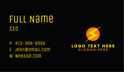 Lightning Badge Letter S Business Card Image Preview