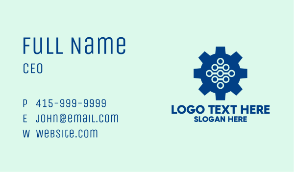 Industrial Tech Gear  Business Card Design Image Preview