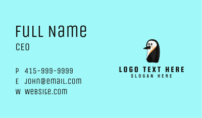 Happy Penguin Mascot Business Card Image Preview