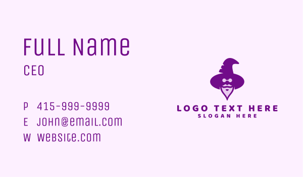 Magic Wizard Hat Business Card Design Image Preview