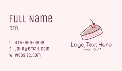 Cheesecake Slice  Business Card Image Preview