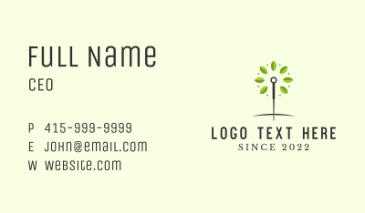 Natural Acupuncture Therapy Business Card