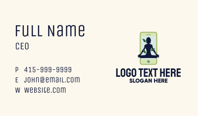 Online Smartphone Yoga Instructor Business Card Image Preview