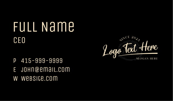 Pastry Shop Wordmark Business Card Design Image Preview