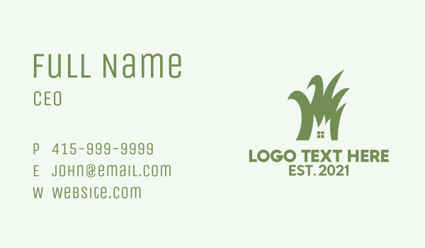 Green House Lawn Care  Business Card Design Image Preview