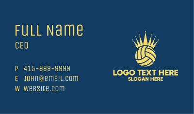 Volleyball Crown Business Card Image Preview