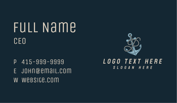 Anchor Rope Letter P Business Card Design Image Preview