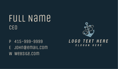 Anchor Rope Letter P Business Card Image Preview