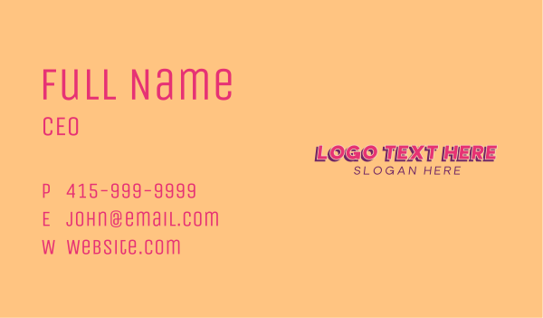 Classic Brand Wordmark Business Card Design Image Preview