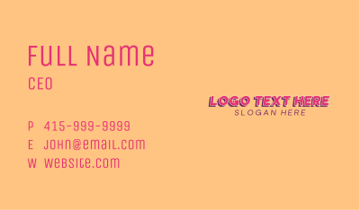 Classic Brand Wordmark Business Card Image Preview