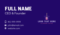 Star Electric Guitar Business Card Preview