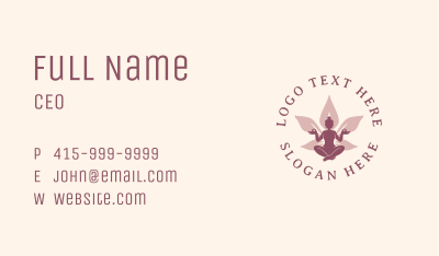 Woman Lotus Wellness Business Card Image Preview