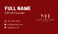 Elegant Monogram M & H Business Card Image Preview