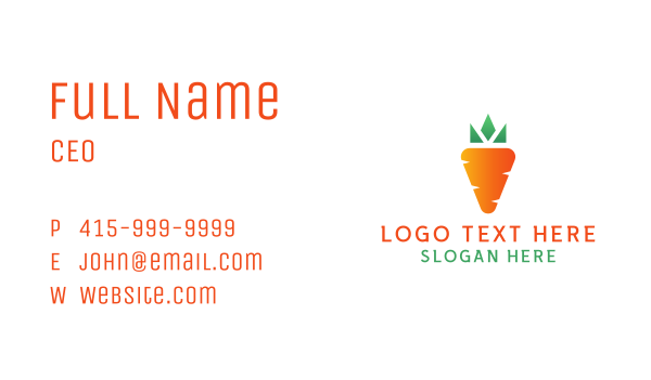 Carrot Crown Business Card Design Image Preview