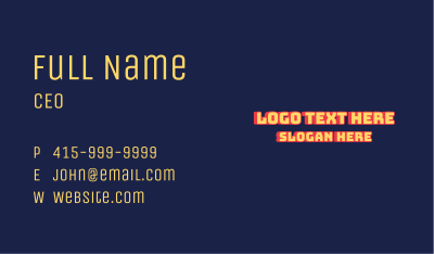 Cute Game Wordmark Business Card Image Preview