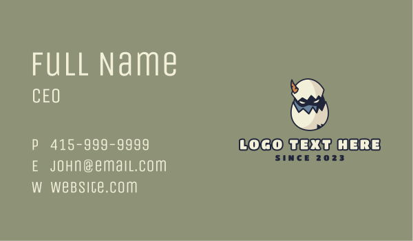 Monster Egg Mascot Business Card Design Image Preview