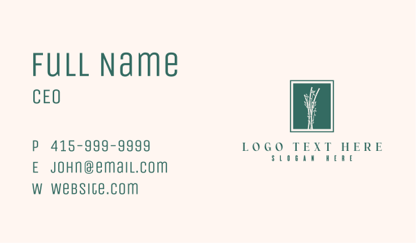 Bamboo Leaf Spa Business Card Design Image Preview