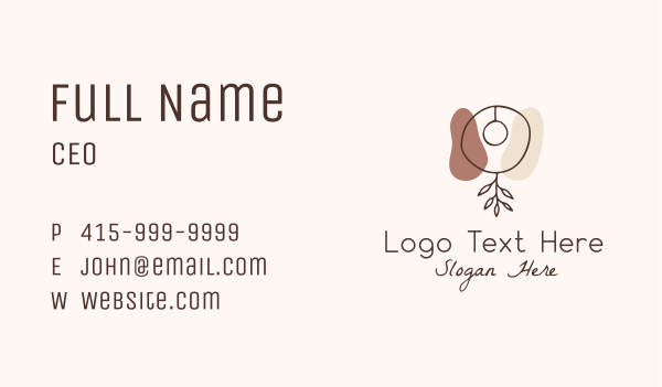 Leaf Earring Jewelry Business Card Design Image Preview