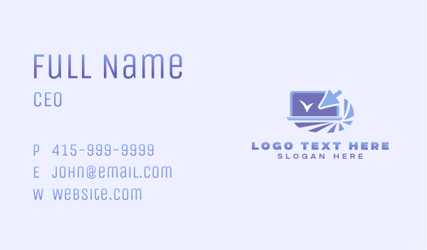 Computer Tech Software Business Card Design Image Preview