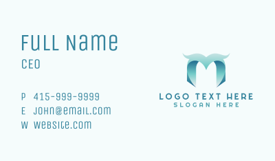 Business Startup Letter M  Business Card Image Preview