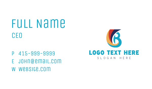 Printing Ink Letter B Business Card Design Image Preview