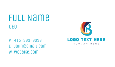 Printing Ink Letter B Business Card Image Preview