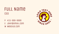 Cute Chicken Badge Business Card Image Preview