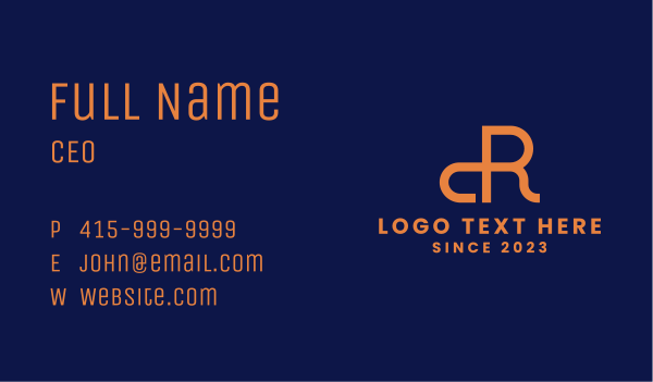 C & R Company Monogram  Business Card Design Image Preview