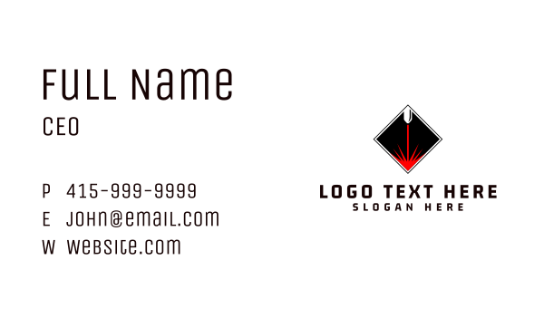 Diamond Laser Cutter Business Card Design Image Preview