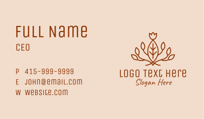 Brown Leaf Herb Garden Business Card Image Preview