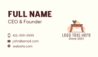 Wooden Desk Table Business Card Preview