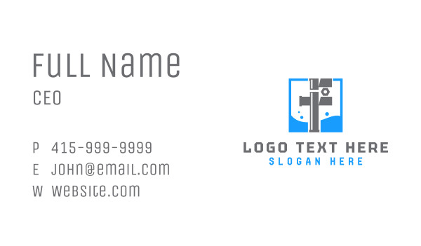 Water Drainage Plumber Business Card Design Image Preview