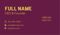 Classic Jewelry Brand Wordmark Business Card Image Preview