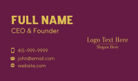 Classic Jewelry Brand Wordmark Business Card Design