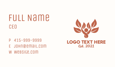 Brown Eco Friendly Tree Business Card Image Preview