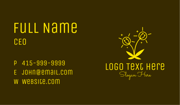 Electrical Flower Plant Business Card Design Image Preview