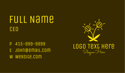 Electrical Flower Plant Business Card Image Preview