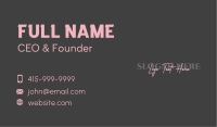 Signature Overlap Wordmark Business Card Image Preview