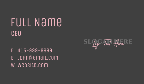 Signature Overlap Wordmark Business Card Design Image Preview