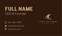 Feather Plume Quill Business Card Design