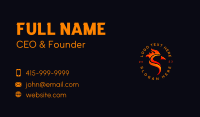 Flame Chicken Bird Business Card Preview