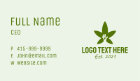Marijuana Leaf Hand  Business Card Image Preview