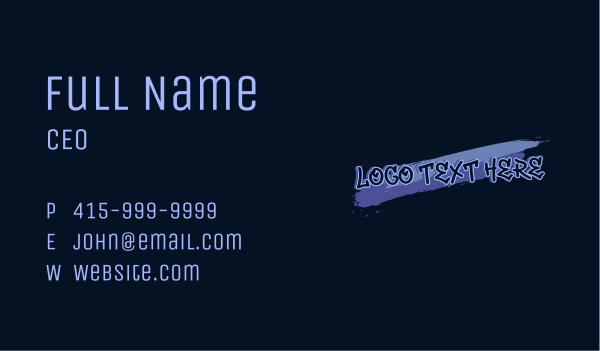 Urban Paint Wordmark Business Card Design Image Preview