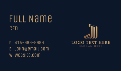 Letter J Advisory Business Business Card Image Preview