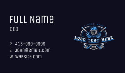 Sports Hockey Varsity Business Card Image Preview