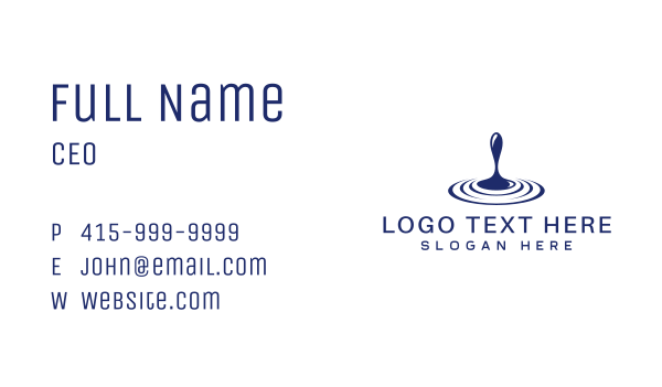 Drinking Water Drop  Business Card Design Image Preview