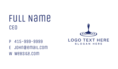 Drinking Water Drop  Business Card Image Preview