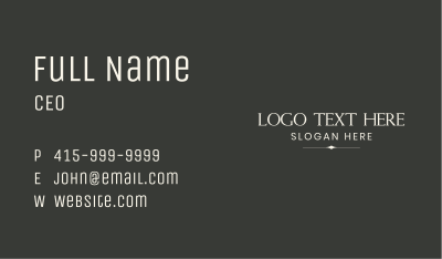 Elegant Luxury Wordmark Business Card Image Preview