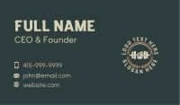 Dumbell Gym Emblem Business Card Image Preview