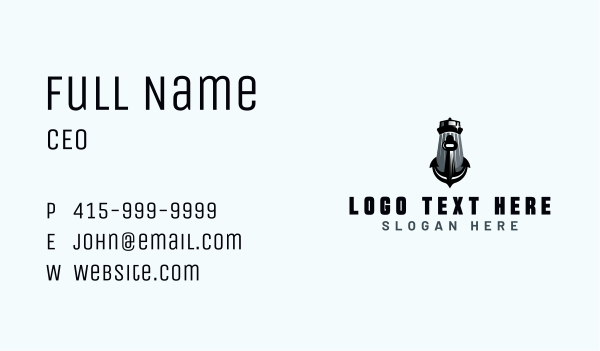 Anchor Lighthouse Marine Business Card Design Image Preview